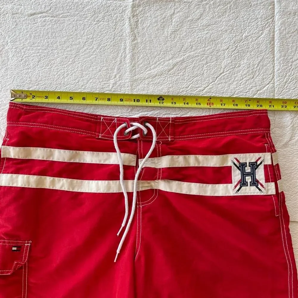 Tommy-hilfiger Men's Red Swim-briefs-shorts